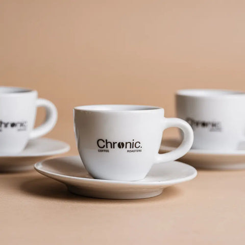 Espresso Cup Set – 6 Pieces with Saucers