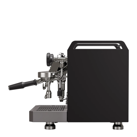 Rocket Espresso Mozzafiato Fast V – panneaux noirs, vue de côté
